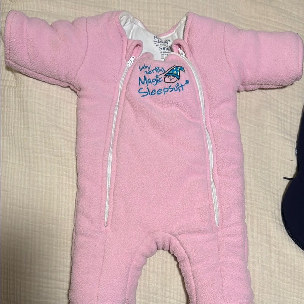 Soft Pink Sleep Sack Pajamas with Zipper Closure